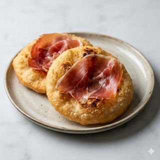 Pizzette fritte con crudo