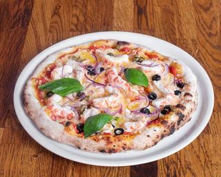 Pizza De Gambas Vegana (26 Cm.)