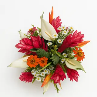 Bouquet Naturel Exotique Rond