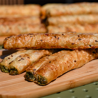 Rollini with spinach and cheese