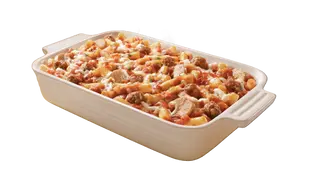 Makaron zapiekany z sosem Szpinakowym