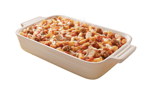 Makaron zapiekany z sosem Szpinakowym