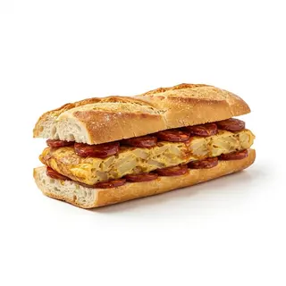 Bocadillo De Tortilla Y Chorizo