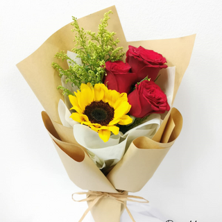 mimosa,girasole e rose.