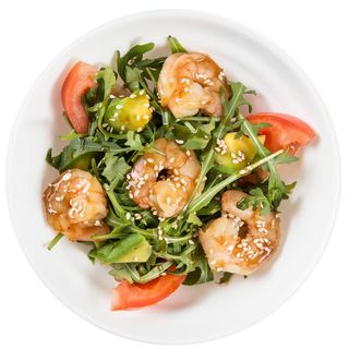 Руккола с креветками