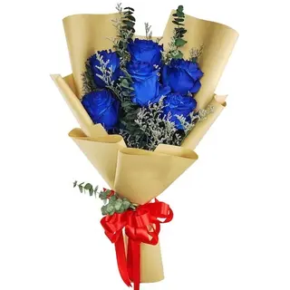 Mazzo di rose blu