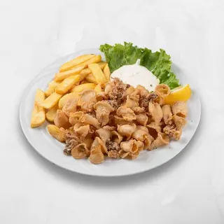 Lignje pržene s pomfritom i tartarom