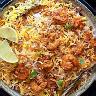 Prawn biryani