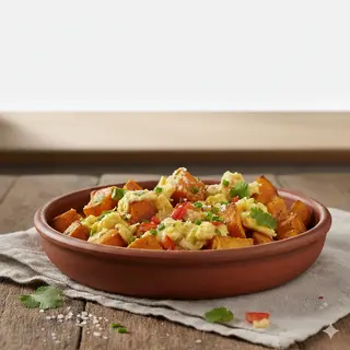 Sweet Potatoes & Egg Sauce