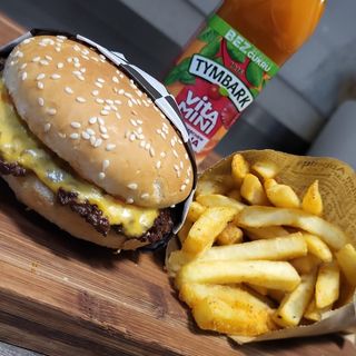 Mini Burger dla dziecka z frytkami i napojem