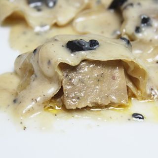 Ravioli Foie En Su Salsa