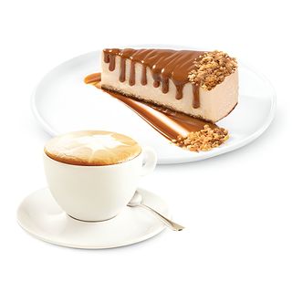 Zestaw na słodko - kawa i sernik