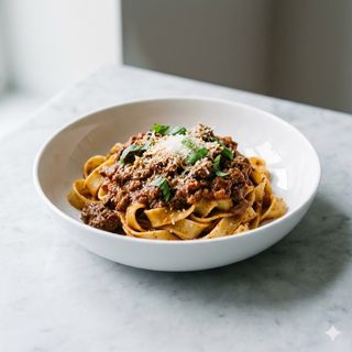 Fettuccine rustiche al ragù di manzo