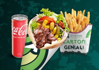 Meniu XXL Gyros purcel, vițel și berbecuț la lipie