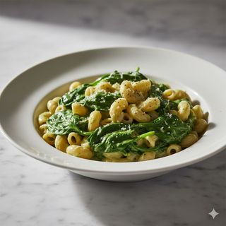 Macarrones Con Espinacas