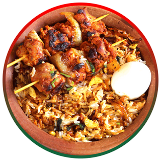 Pollo Tikka Con Arroz Biryani