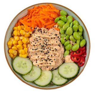 Salmon Cooked Poke Bowl