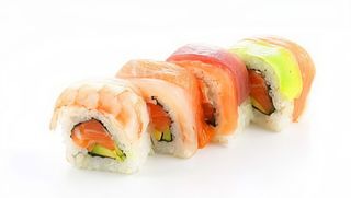 244. Uramaki rainbow roll