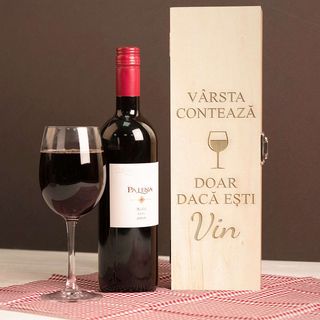 Cutie de vin gravată - Vârst contează
