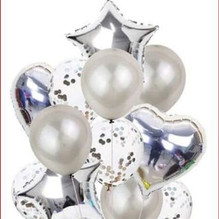 #5. ფოლგირებული და ლატესის ბუშტების ნაკრები 15 ბუშტით