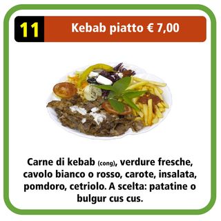 Piatto kebab con bulgur