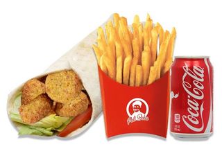 Durum Falafel 100% veg + Batata + Bebida