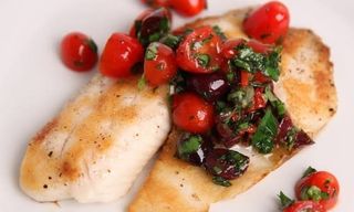 Filetto di Tilapia all "Ortolana Salsa" di Basilica o Puttanesca