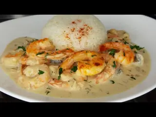 Crevette Royale Sauce Champignon