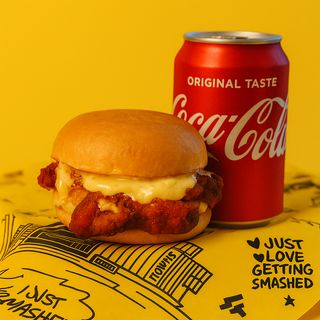 Меню Пилешки + Кока кола кен