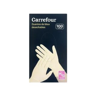 100 Guantes Latex Con Polvo Talla Mediana/Grande Carrefour