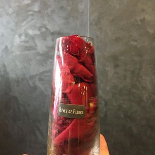 Pétales de roses avec vase