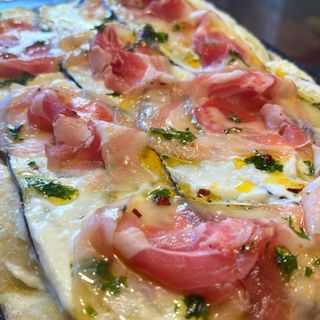 Melanzane, pancetta e ricotta 1/4 di teglia 