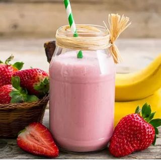 Smoothie fraises banane