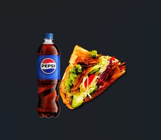 Kebab na grubym cieście + Pepsi 500ml