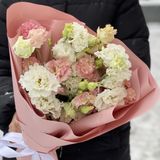 Buchet eustome alb-roz