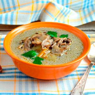 Суп чечевичный на грибном бульоне