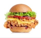 Double Chicken Burger + Frites + Boisson