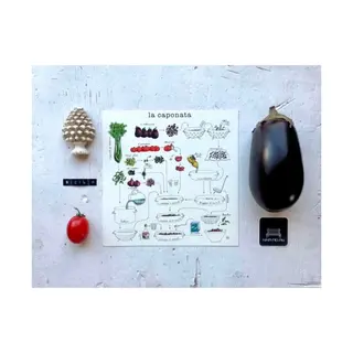 Le Ricette di Nina Melan - Caponata 19x19cm