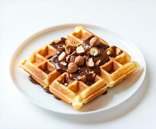 Waffle Nutella e granella di Nocciole