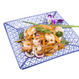 10 Insalata tradizionale thai con gamberi