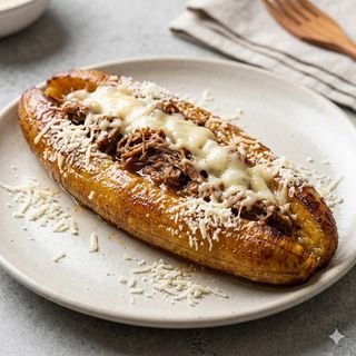 Plátano Maduro Relleno Peluo