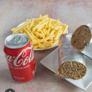 19. Menú rollo pequeño solo carne patata y bebida