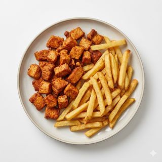 Hamburguesa completa+ patatas +bebida