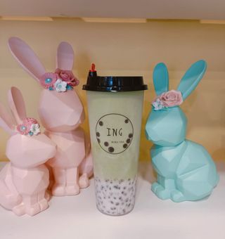 Matcha latte con fagiolini rossi 抹茶红豆