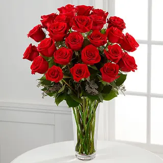 24 Rosas rojas largas