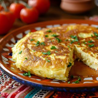 Tortilla Española  Con Cebollas