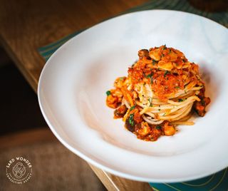 Tagliatelle Con Boletus y Calabaza