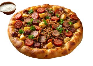 Focaccia turcească cu carne mixtă