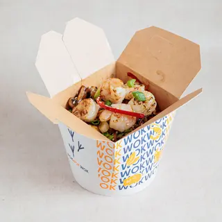 Wok udon sa kozicama