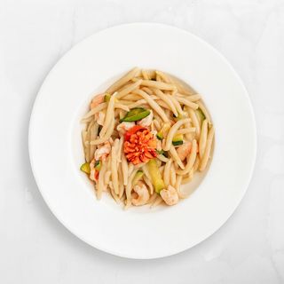 Pljukanci s gamberima u umaku od škampa i tartufa